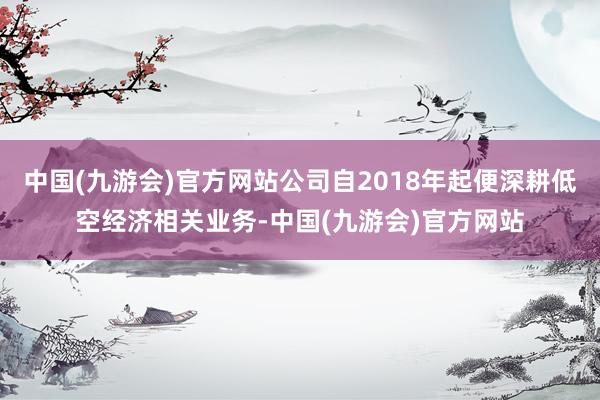 中国(九游会)官方网站公司自2018年起便深耕低空经济相关业务-中国(九游会)官方网站