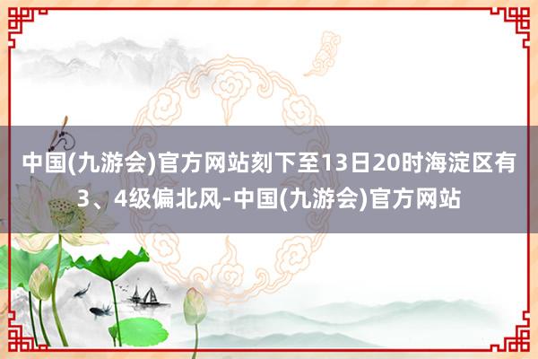 中国(九游会)官方网站刻下至13日20时海淀区有3、4级偏北风-中国(九游会)官方网站